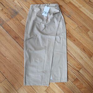 NWT Zara long skirt eco leather